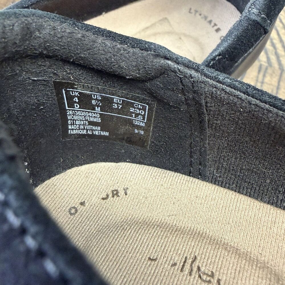 Clarks Women Wedge Loafers Sharon Dolly Shoes Size 6.5 M Black Suede Academia - Picture 7 of 7